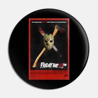 Friday the 13th Movie Poster Pin