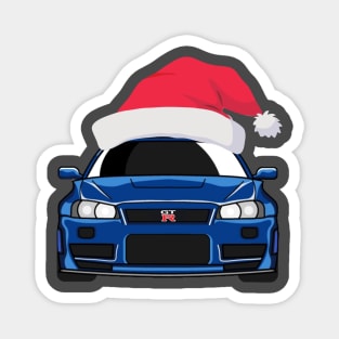 Merry Christmas { Skyline GTR R34 } Magnet