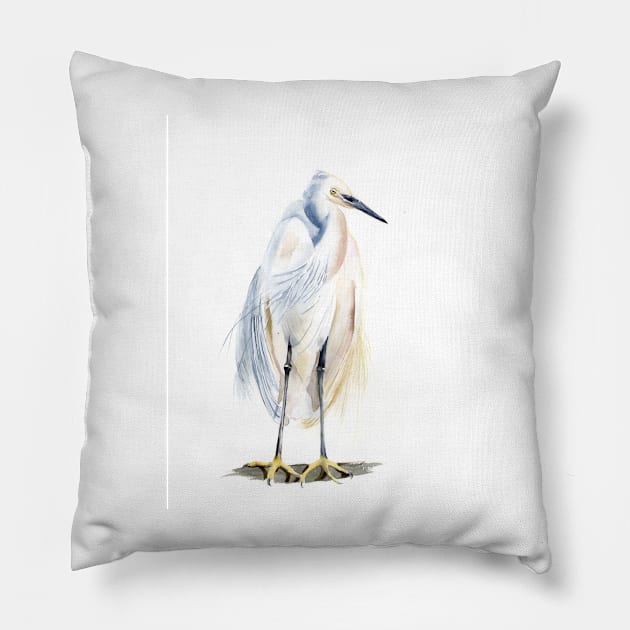 Heron Pillow by PaintsPassion