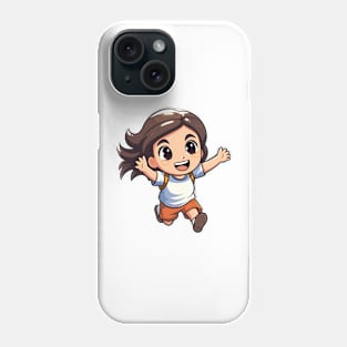 funny happy kid cartoon v1 Phone Case