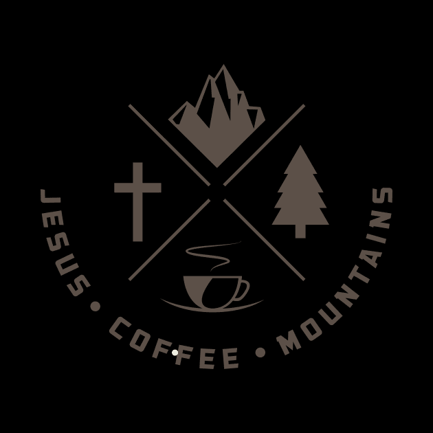 Jesus-Coffee-Mountains T-shirt by adcastaway