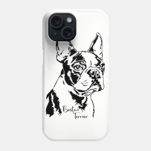 Boston Terrier dog portrait dog lover Phone Case