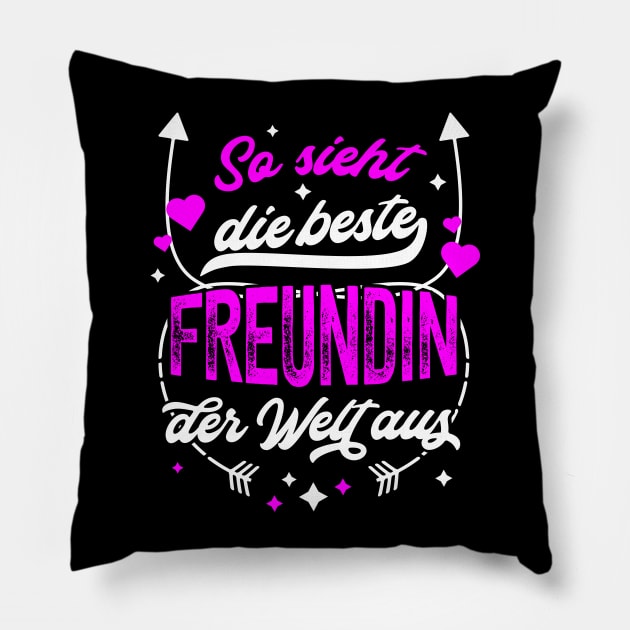 Beste Freundin Der Welt Freundschaft Pillow by Foxxy Merch