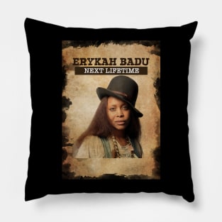 Vintage Old Paper 80s Style Erykah Badu Pillow