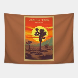 Joshua Tree National Park Vintage Travel Poster Tapestry