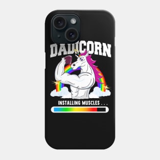 Dadicorn Dad Unicorn Installing Muscles Phone Case
