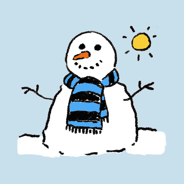 Snowman on a Sunny Winter's Day by NigelSutherlandArt