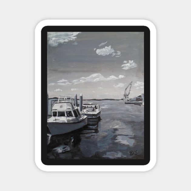 Gray Skies - Acrylic Painting Magnet by BrittaniRose