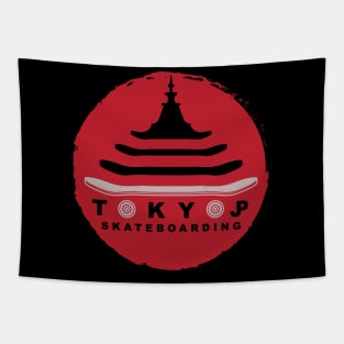 Tokyo Skateboarding Skate Japan Tapestry