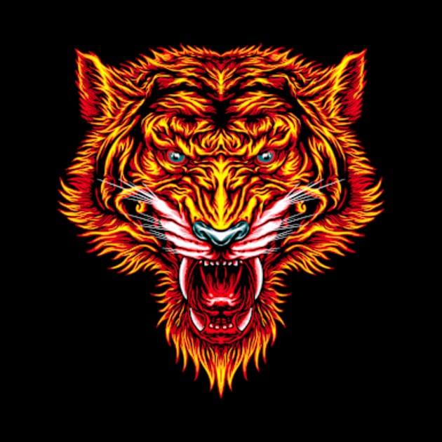 TIGER ANGRY by scallywag studio