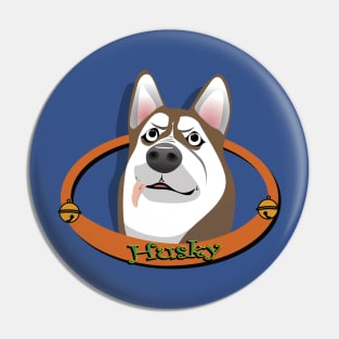 Husky Puppy Pin