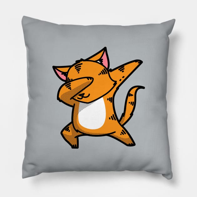 Dabbing Cat Pillow by Tobe_Fonseca