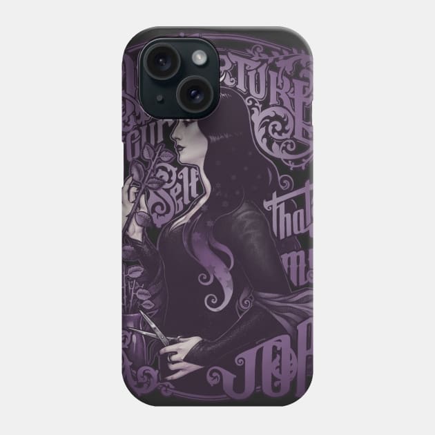 Don't torture yourself (purple) Phone Case by Medusa Dollmaker