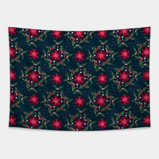 Poinsettia floral pattern Tapestry