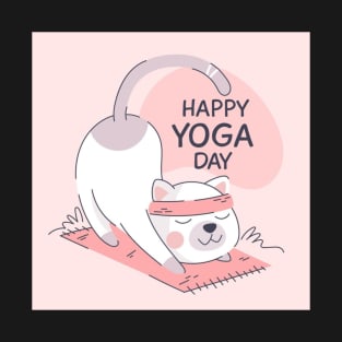 Cat doing yoga T-Shirt