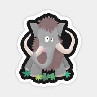 Funny woolly mammoth cartoon for kids Magnet