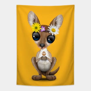 Cute Baby Kangaroo Hippie Tapestry