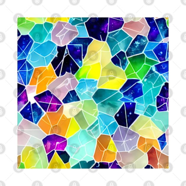 Abstract Marble, gems, precious stones, patchwork, colorful, geometrical,seamless patterns by AISHOPPE