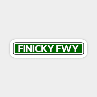 Finicky Fwy Street Sign Magnet