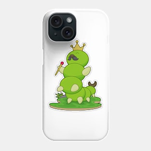 Caterpillar as King with Crown Phone Case