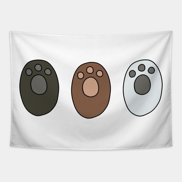 We Bare Bears - Paws Tapestry by valentinahramov