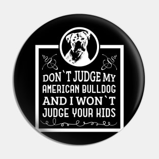 American Bulldog funny gift Shirt Pin