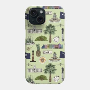 Charleston, South Carolina Pattern - Green Phone Case