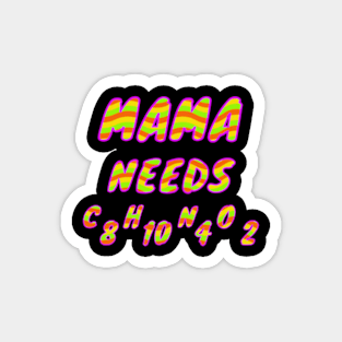 Mama Needs Caffeine Coffee Lover Slogan Magnet