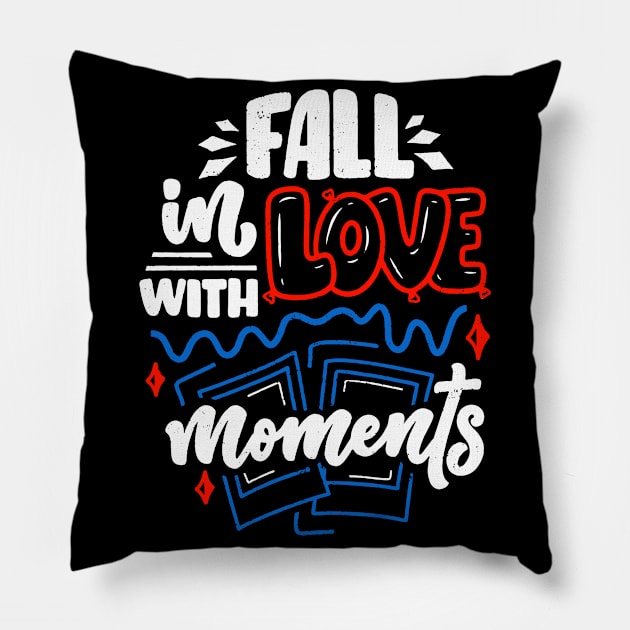 Big Moments Travel Photography Vacation Traveler Pillow by Foxxy Merch