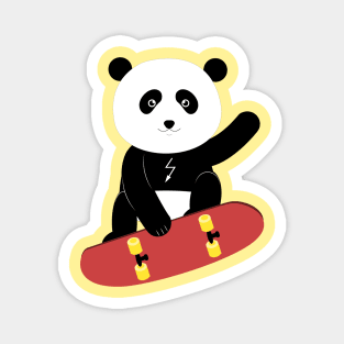 Panda on a skateboard Magnet