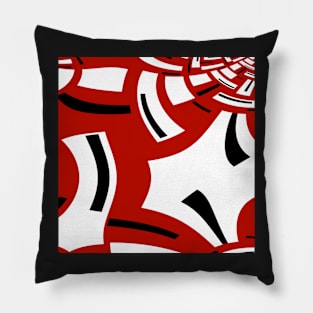 White and black on red III Pillow