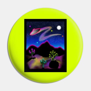 UFO Desert Party Pin