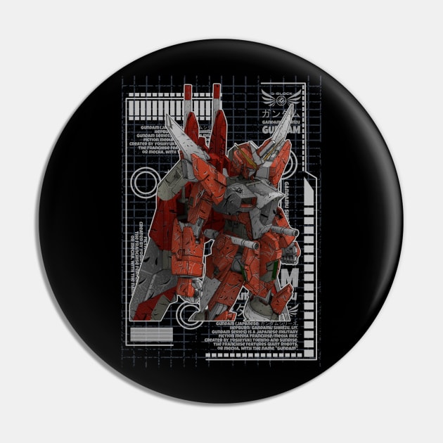 ZGMF-X09A Justice Gundam Pin by gblackid