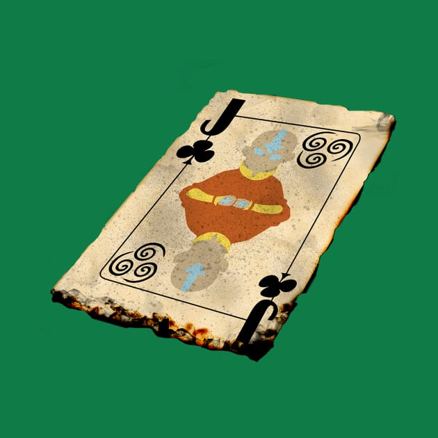 Burning Aang playing card by Hybridwolf