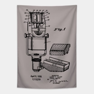 Vintage Microphone Invention Patent 1938 Tapestry