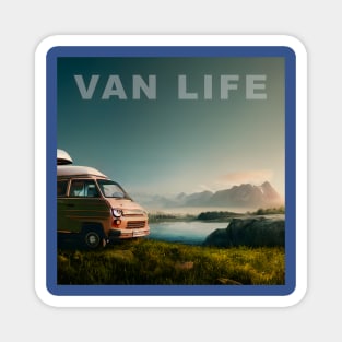 Van Life Camper RV Outdoors in Nature Magnet