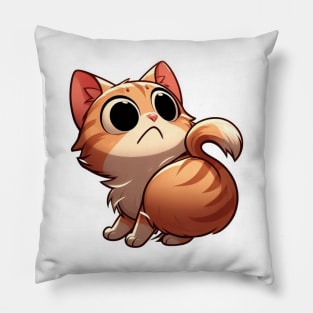 scared cat shirt Pillow