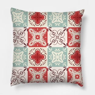 Azulejo #15- vector Portuguese Moorish pattern Pillow