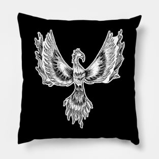 Phoenix in the Flames Pillow
