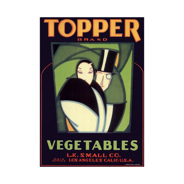Vintage Topper Brand Vegetables Label by MasterpieceCafe