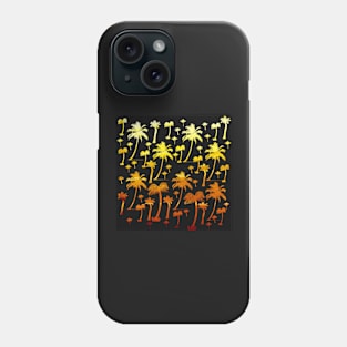 golden tropical forest digital pattern Phone Case