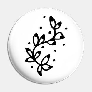 Tree Branch In Doodle Art Style Drawing Pin