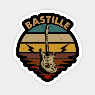 Vintage Guitar Proud To Be Bastille Name Retro Magnet