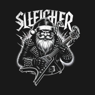 Sleigher Santa Claus Rock Christmas T-Shirt