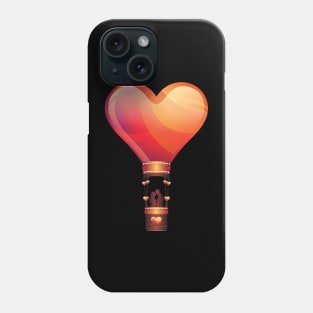 LOVE COUPLE IN A HOT AIR BALLOON Phone Case