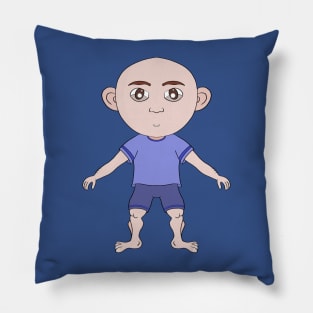 Boy with shaved head Pillow