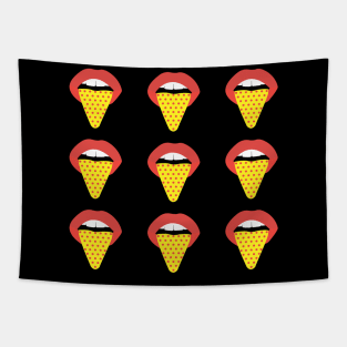 Pop art lips Tapestry