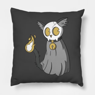 Old School Ghost Cat Pillow