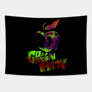 Green Hate Apple Tapestry