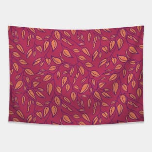 Minimalist Leaf Line Art Illustration as a Seamless Surface Pattern Design Tapestry